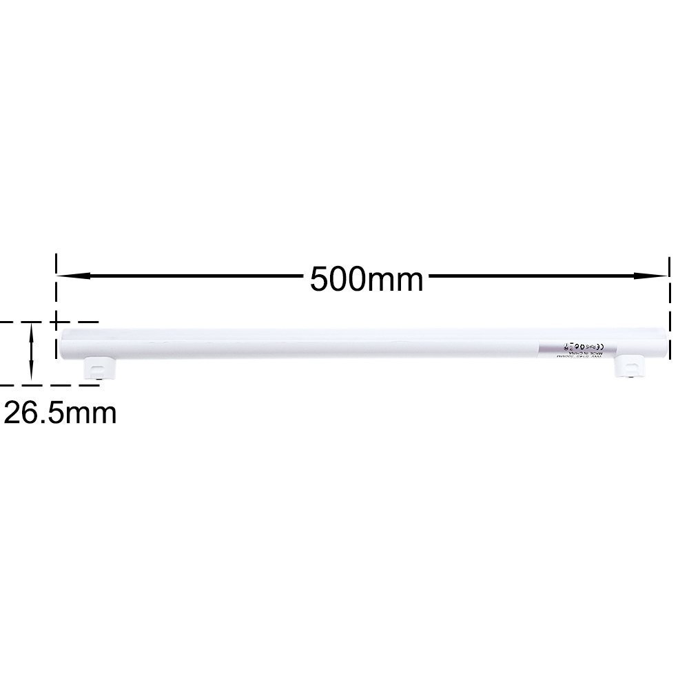 2-Pack 300mm 500mm S14S Tubular LED Light bulbs 3W 6W Tube Bulbs 25W Incandescent Replacement Strip Lamp Bulb [Energy Class A+]