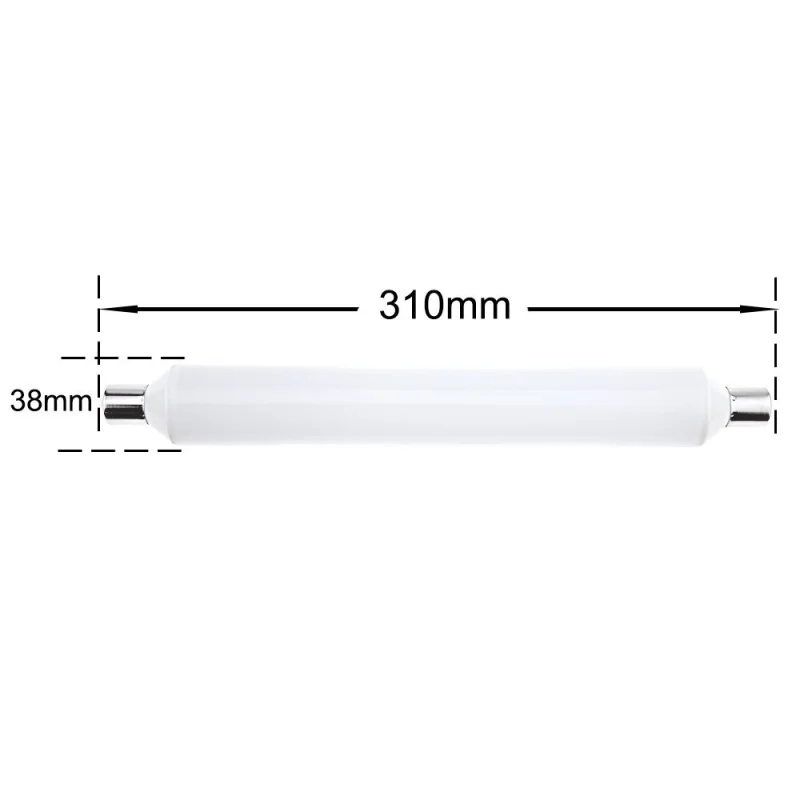 S19 Tubular LED Light Bulbs 7W 310mm Tube Strip Lamp Bulbs for Mirrors/under Kitchen light fittings/Home Use [Energy Class A+]