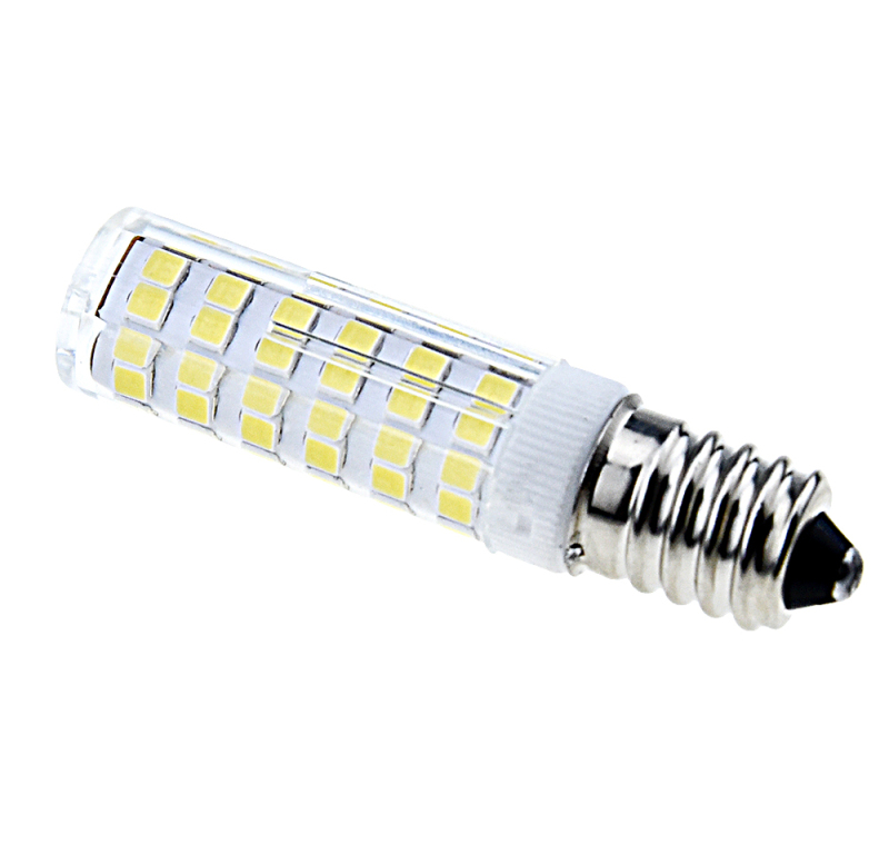6W 120V E14 Mini LED Bulb, T3/T4 European Base Replacement Omni-directional E14 Bulb for Ceiling Fan, Chandelier, Fridge Lighting (4 pack)