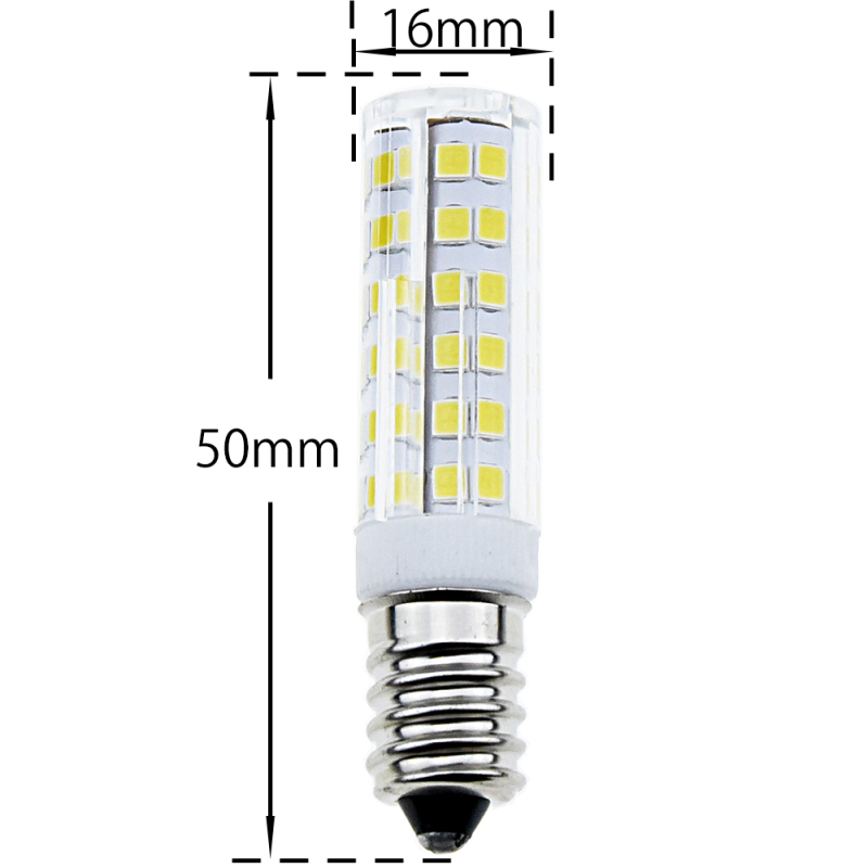 6W 120V E14 Mini LED Bulb, T3/T4 European Base Replacement Omni-directional E14 Bulb for Ceiling Fan, Chandelier, Fridge Lighting (4 pack)