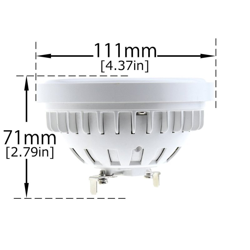 AR111 G53 15W LED Sportlight Bulb 1200Lm AC/DC 12V Docorative LED Light Bulb Industrial and Commercial Area Lighting (2-Pack)