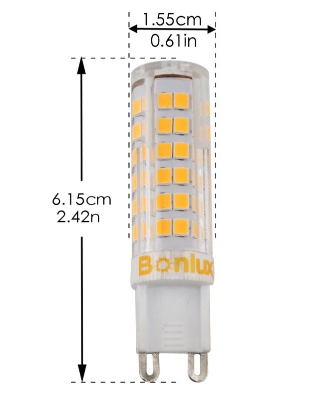 LED G9 Bi-pin Bulb 6W T4 G9 Ceramic Pendant Light 360 Omni-direction Beam Angle 50W Halogen Replacement Bulb for Under-cabinet Ceiling Fan Lighting
