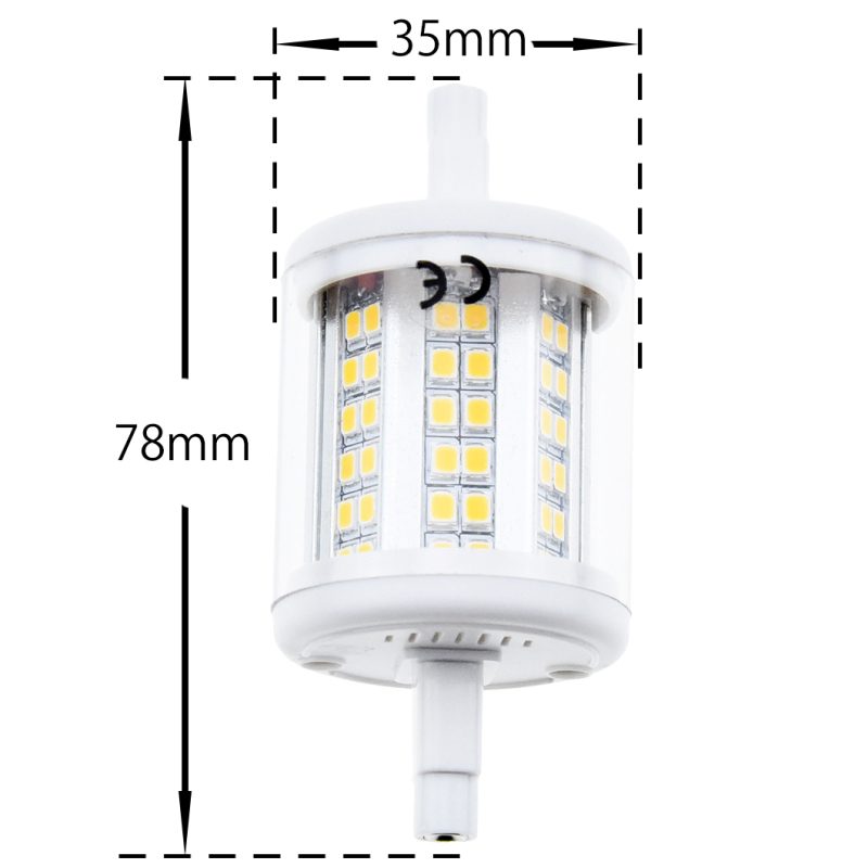 2-pack 5W J78 R7s 78mm LED Bulb T3 R7s Lamp Non-Dimmable J Type Double Ended 50W R7S Halogen Replacement Bulb Spotlight Lamp [Energy Class A+]
