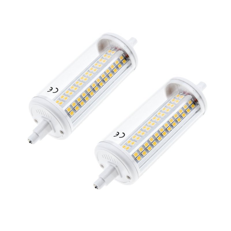 2-pack 10W R7s LED Lamp 118mm 200 Degrees J118 R7s LED Floodlight Bulb 100W Tungsten Halogen Replacement Flood Light Bulb [Energy Class A+]