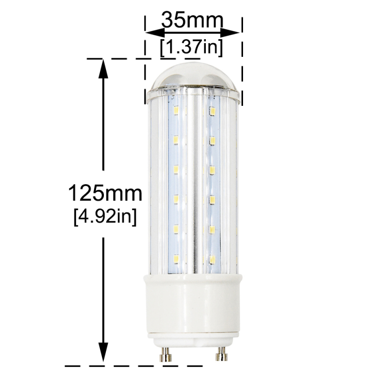 8W GU24 LED Corn Light Bulb Floor Lamp Soft White 3000K 360°Beam Angle Coach lights Pendants LED Lighting, Non-Dimmable (2-pack)