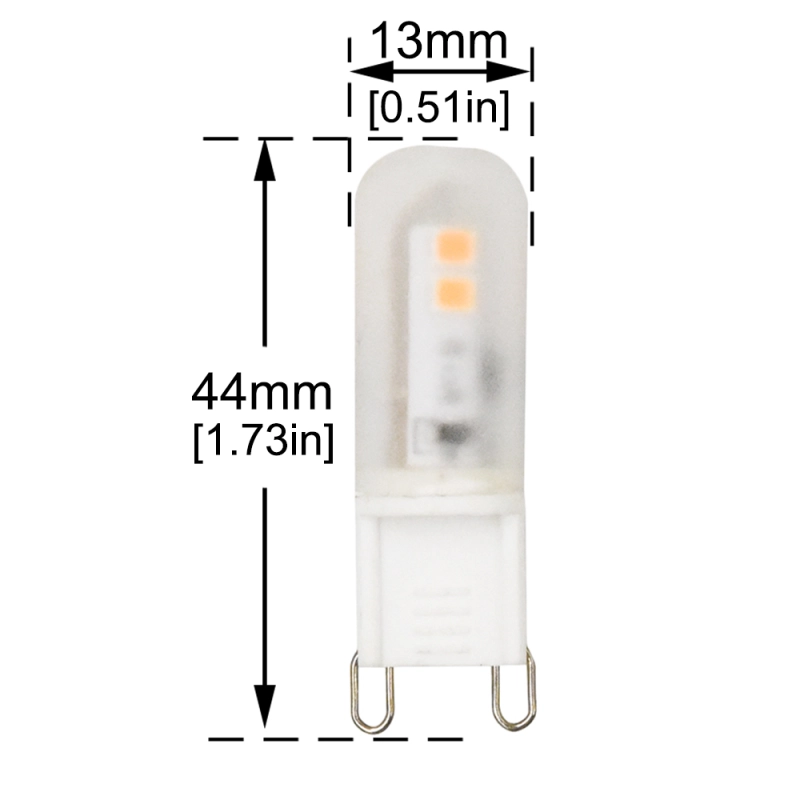 2W G9 LED Light Bulbs 2835 SMD Non-dimmable G9 LED Capsule 18W-20W Halogen Bulb Replacement for under cabinet lighting, landscape lighting, closet etc