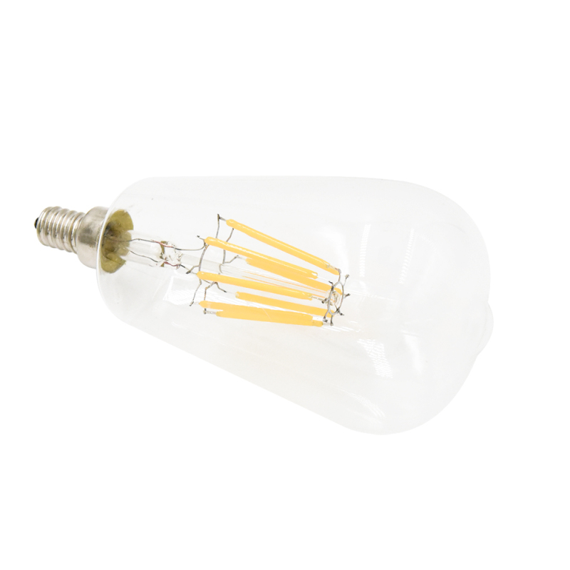 8W ST21 LED Candelabra Edison Filament Bulb ST64 E12 Candelabra Base 110V Clear Squirrel Cage Style Decorative Bulb 80W Incandescent Equivalent