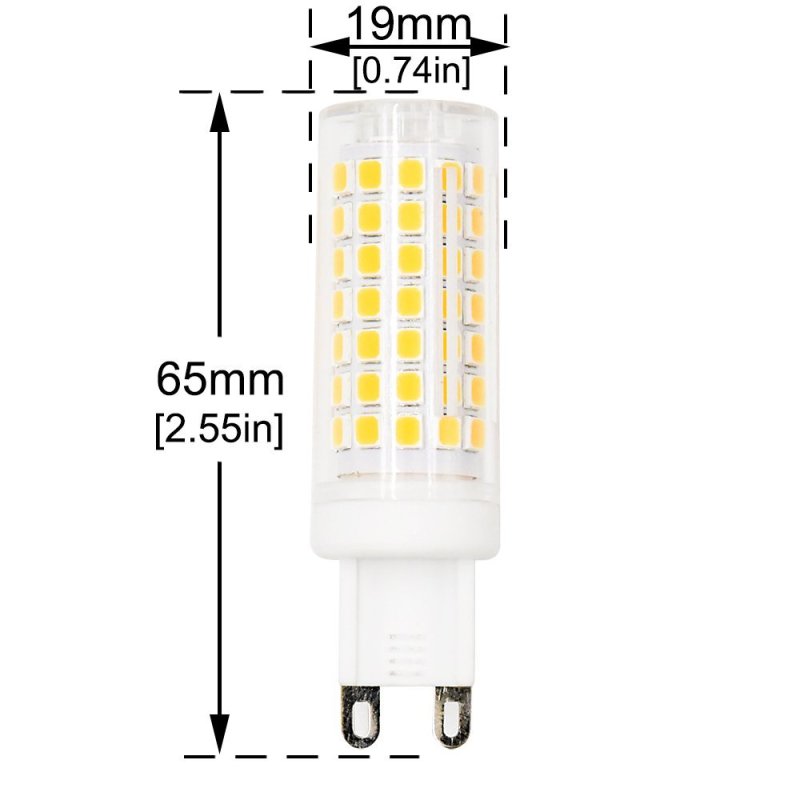 5W Super Bright G9 LED Bulbs, Bi-pin Base 50W LED Halogen Replacement Bulbs For Ceiling Fan (pack of 4)