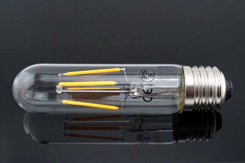 T10 E27 LED Tubular Filament Bulb 4W Edison Vintage Retro Lamp AC 120V/ 220V for Display Cabinet Showcase Desk Light