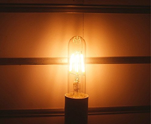 T10 E27 LED Tubular Filament Bulb 4W Edison Vintage Retro Lamp AC 120V/ 220V for Display Cabinet Showcase Desk Light