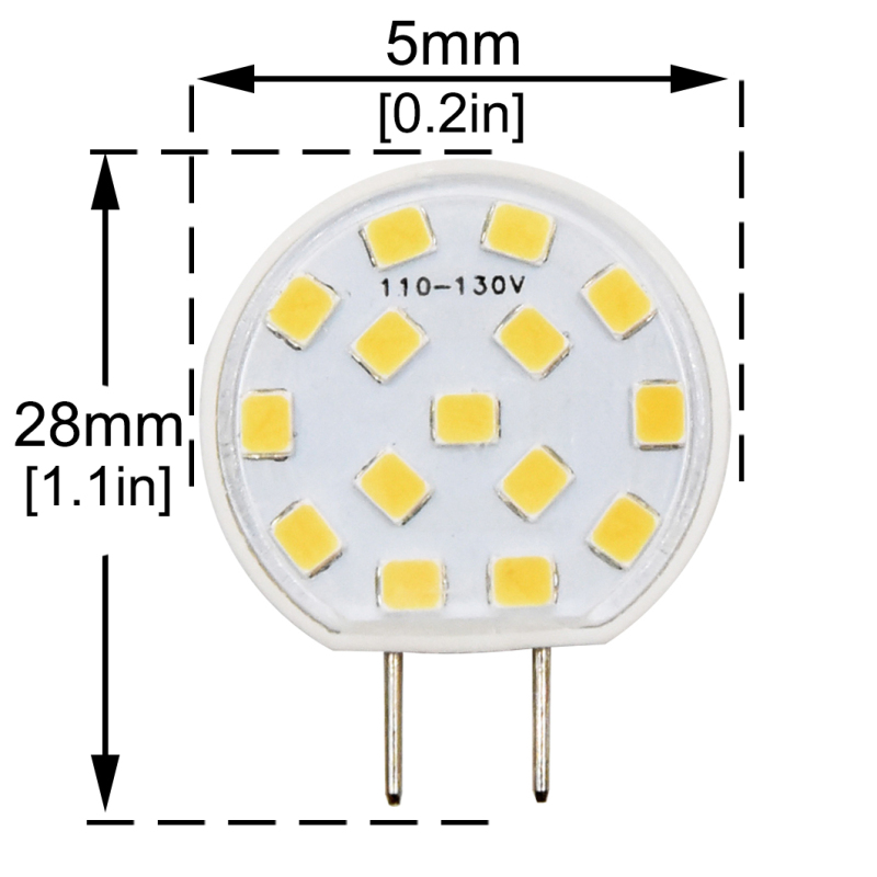 Dimmable 2.5W G8 LED Bulb 120V G8 Bi-pin LED Light Bulb 20W Incandescent Replacement for Under Counter Kitchen Lighting Desk Lamps Pendant Lighting