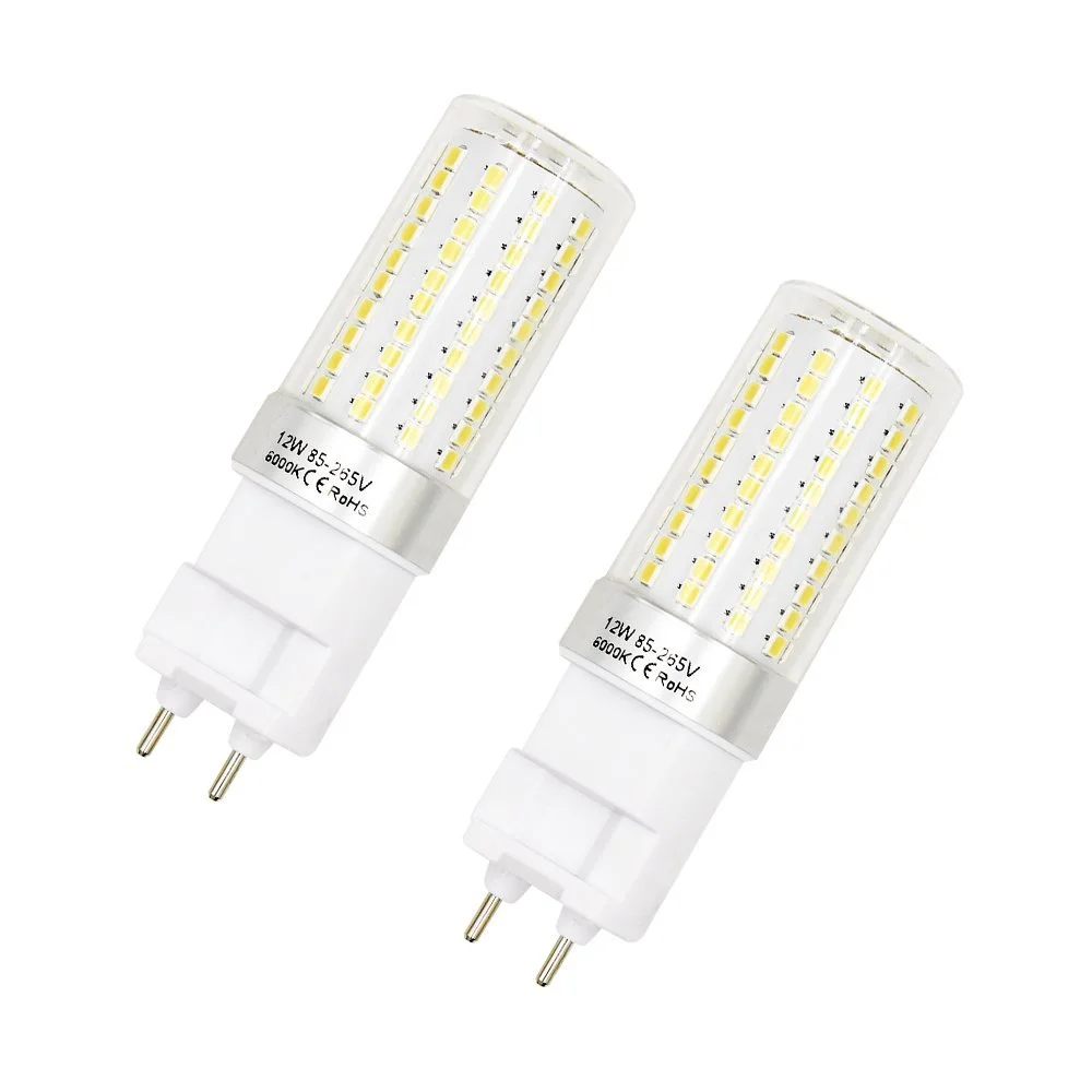 15W G12 LED Light Bulb 120V Halogen Floodlight Replacement Corn Light Bulb  360 Degree Beam Angle Lamp for Home Street Garage Landscape Garden (2-Pack), image size:1000x1000