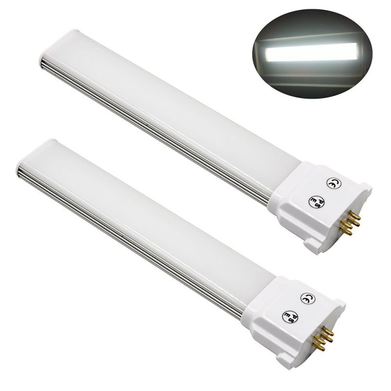 10W GY10q-4 Square Pin LED Bulb 18W CFL/Compact Fluorescent Light Replacement 160° Beam Angle LED PL Retrofit Lamp (Remove/bypass the Ballast, 2-pack)