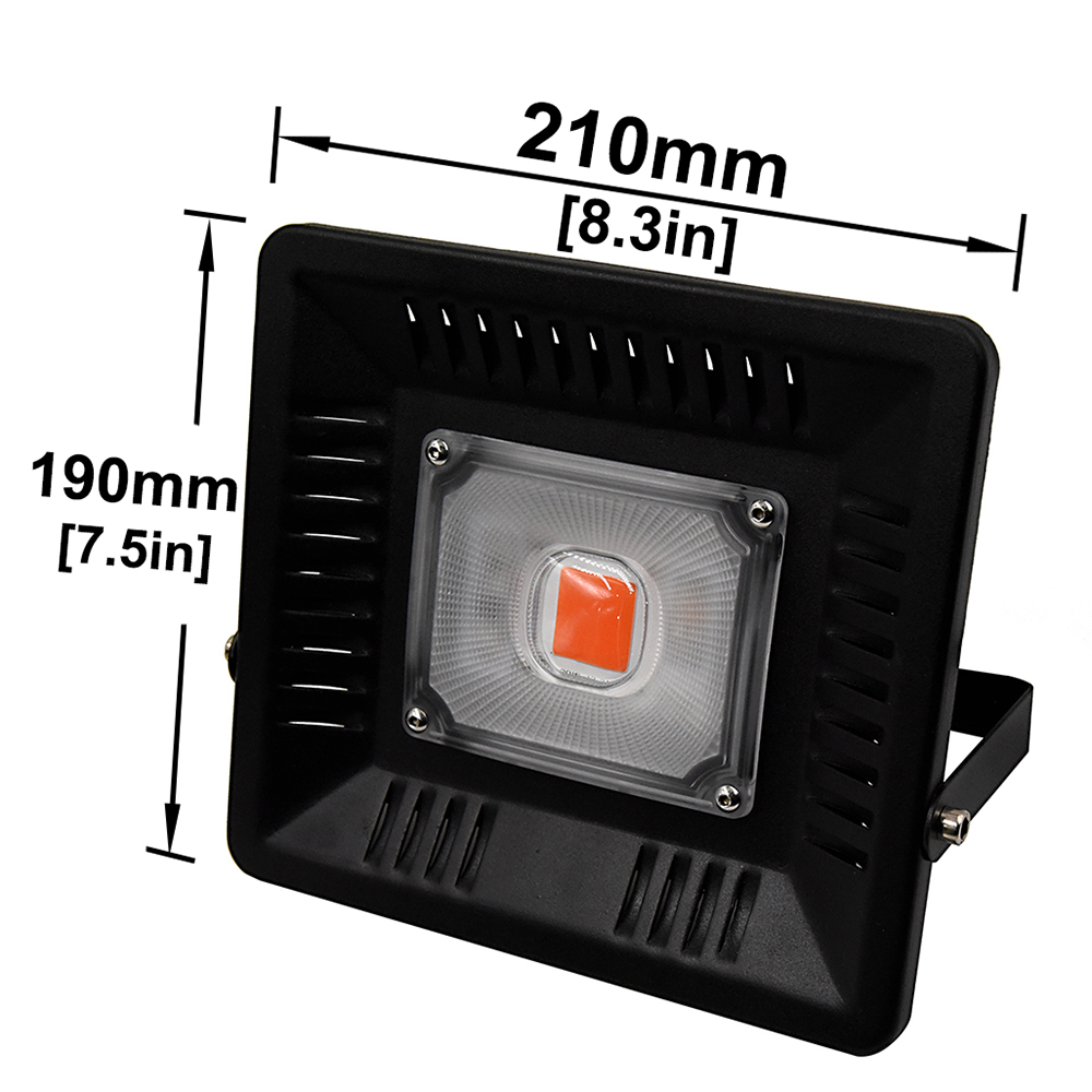 LED Grow Light 50W High Efficient Hydroponic Plant Grow Lamp with IP65 Waterproof for Indoor Plants/ Bloom [Energy Class A+]