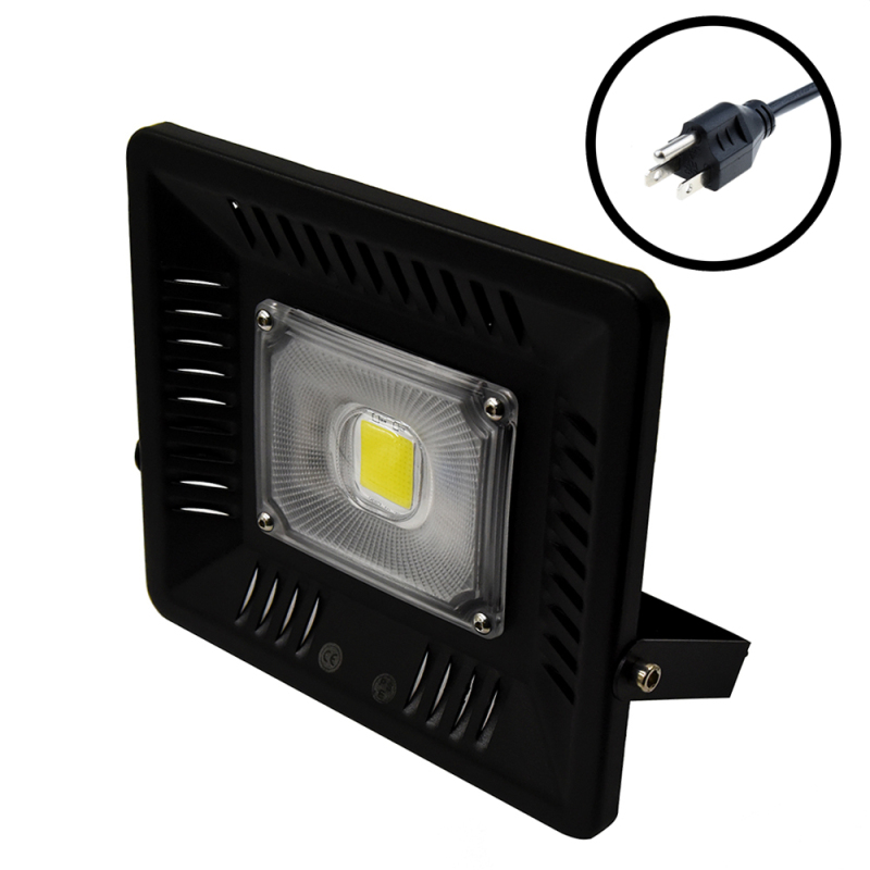 50W Outdoor LED Flood Lights 120V IP65 Waterproof Security Lights (250W Replacement) Floodlight With Standard US Power Plug for Yard Garden Landscape