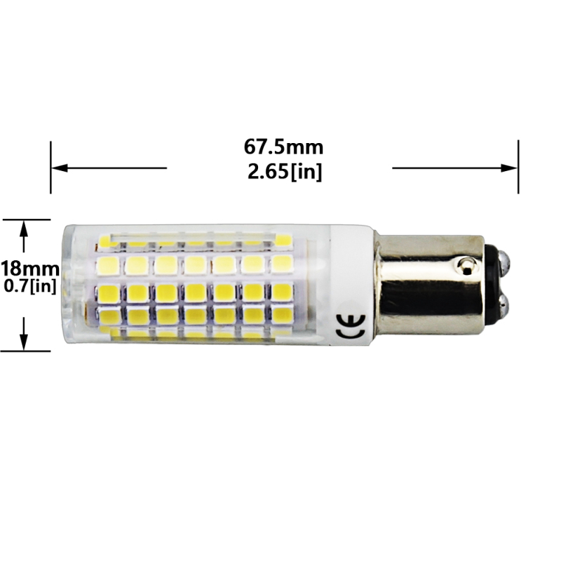 7W BA15D LED Light Bulbs 120V BA15D Double Contact Bayonet Base 60W Halogen Bulbs Equivalent for Ceiling Fans Chandeliers Pendant Lighting (4-Pack)