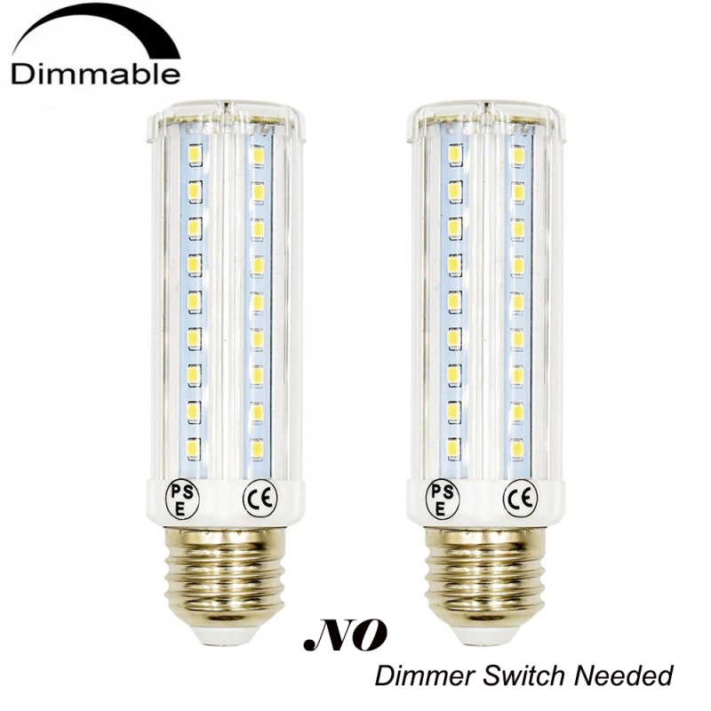 3 Way T10 Tubular LED Light Bulb 120V Medium E26 Base 10/5/2.5W LED Corn Light Bulb for Pendant Ceiling Chandelier Reading Light (2-pack)
