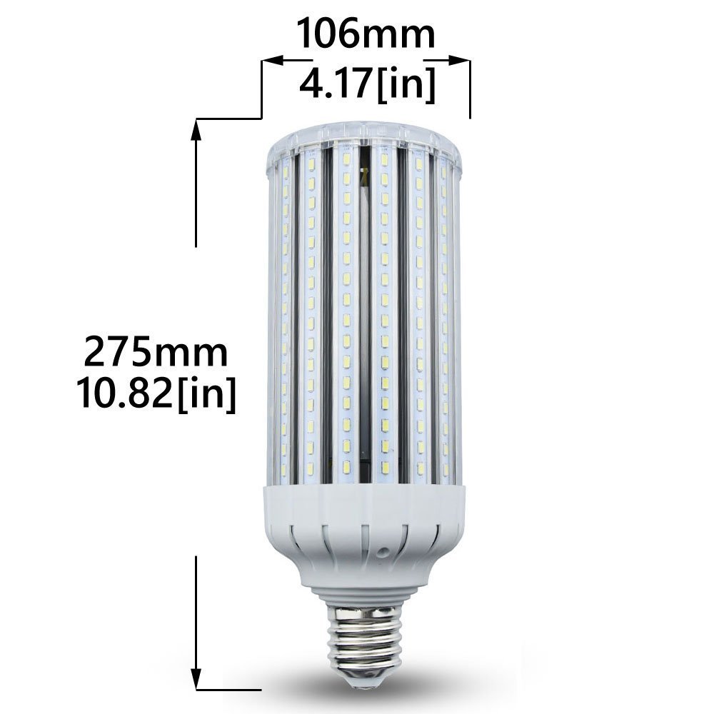 Large Mogul Screw Base E39/E40 LED Corn Light Bulb 100W LED Street Light Daylight 6000K Retrofit Bulb for Metal Halide Garden Street Parking Lot