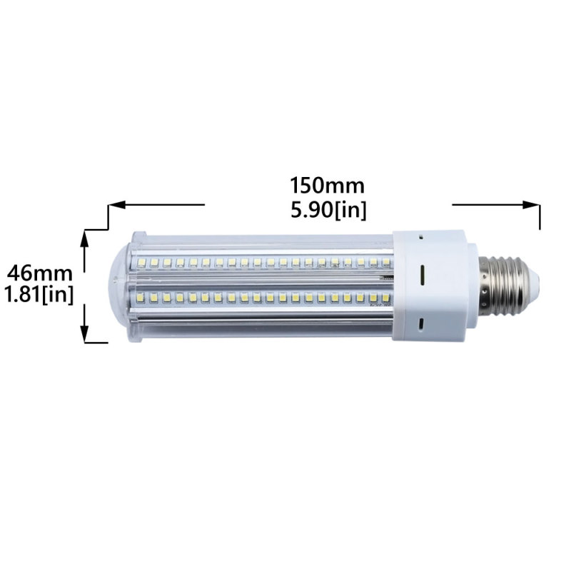 22W LED Corn Light Medium Srew Base E26 LED High Bay Corn Bulb Equivalent to 42W CFL/Compact Fluorescent Lamps for Street Garage Factory Warehouse