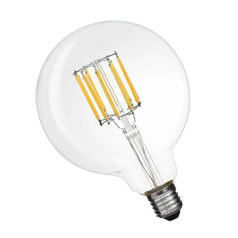 10W G125 E27 LED Filament Glass Globe 125mm ES Edison Screw LED Retro Filament Globe Bulb 100 Watt Incandescent Equivalent (Non-dimmable)