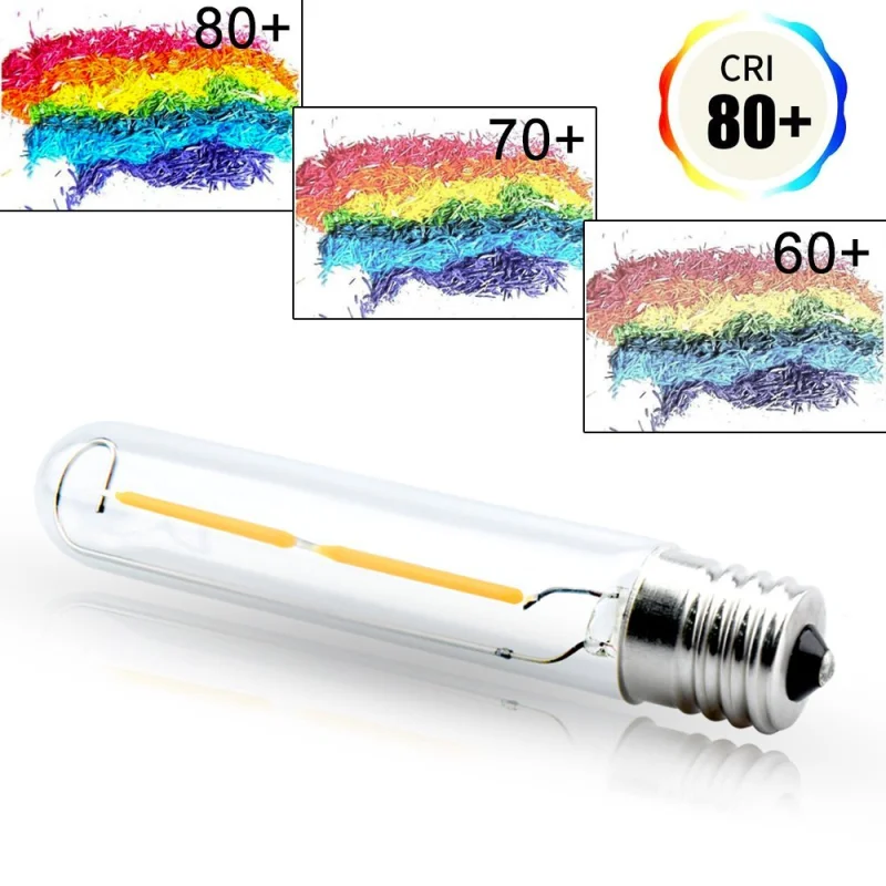 Bonlux Intermediate Base T6.5 LED Tubular Exit Sign Light 2W (20W Incandescent Equivalent) 120V E17 LED Appliance Bulb Clear Light Bulb