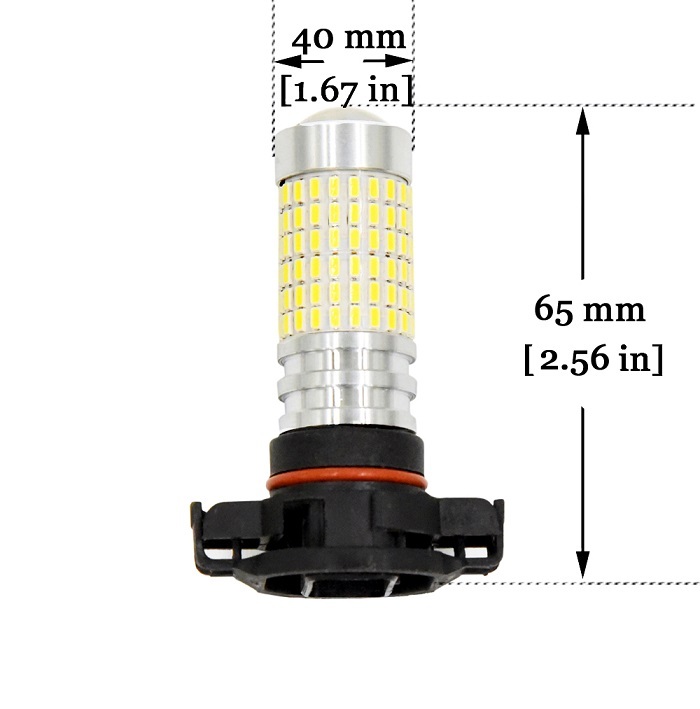 Super Bright 5202 LED Fog Lights Bulb H16 Car Driving Light 3014-144SMD 6000K 4.8W 1400 Lumens 12-24V (2-Pack)