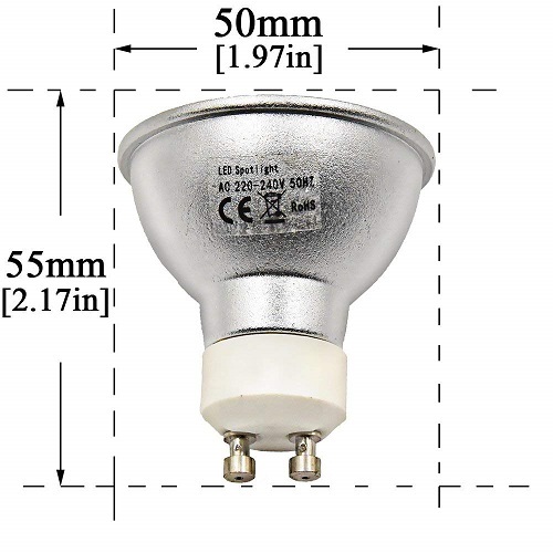5W 400lm GU10 LED Spotlight Bulb, Color Temperature Changeable(Warm White/Natural White/Daylight White), 4-Pack