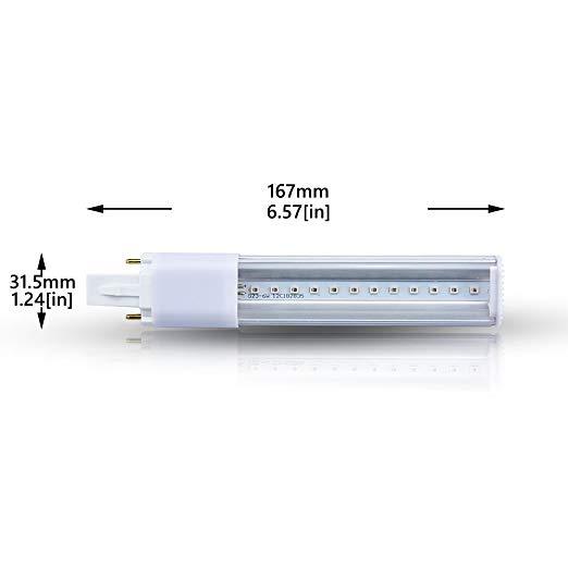 6W G23 LED UV Nail Dryer Light 13W 365nm Curing Lamp Replacement for Professional Nail Art UV Gel Dryer Bulb (2-Pack)