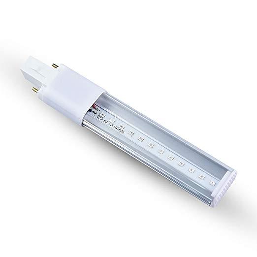 6W G23 LED UV Nail Dryer Light 13W 365nm Curing Lamp Replacement for Professional Nail Art UV Gel Dryer Bulb (2-Pack)