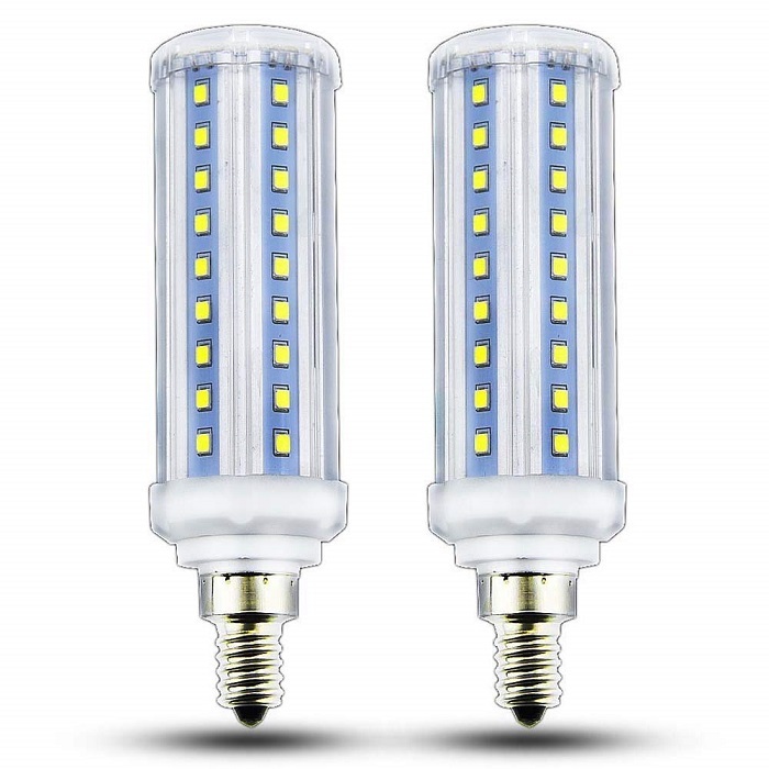 LED E12 Candelabra Bulb 10W LED T10 Tubular Light (60W Incandescent Equivalent) 120V LED Chandelier Decorative Lighting, Warm White 2800K (2-Pack)