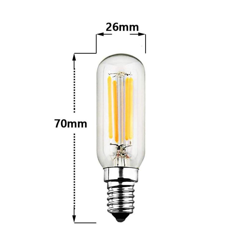 4W T26 E14 LED Tubular Filament Light Bulb , SES Small Screw Fitting Lamp, 20W Replacement (2-pack)