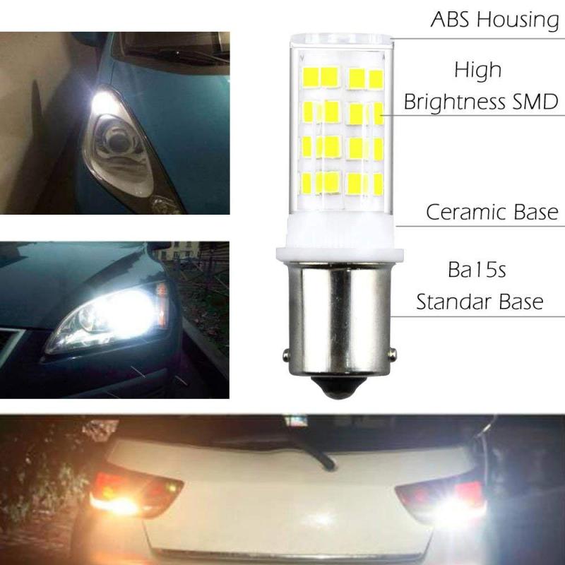 1093 1159 1129 1259 Ba15s LED Bulb  Bayonet Base LED Auto Turn Signal Lights Single Contact BA15S Bulbs for Car Backup Lamps