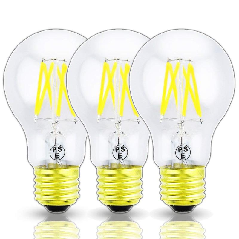 Dimmable LED Edison Filament Light A19(A60) Vintage LED Bulb E26 Medium Base LED Decorative Antique Lamp (3-Pack)