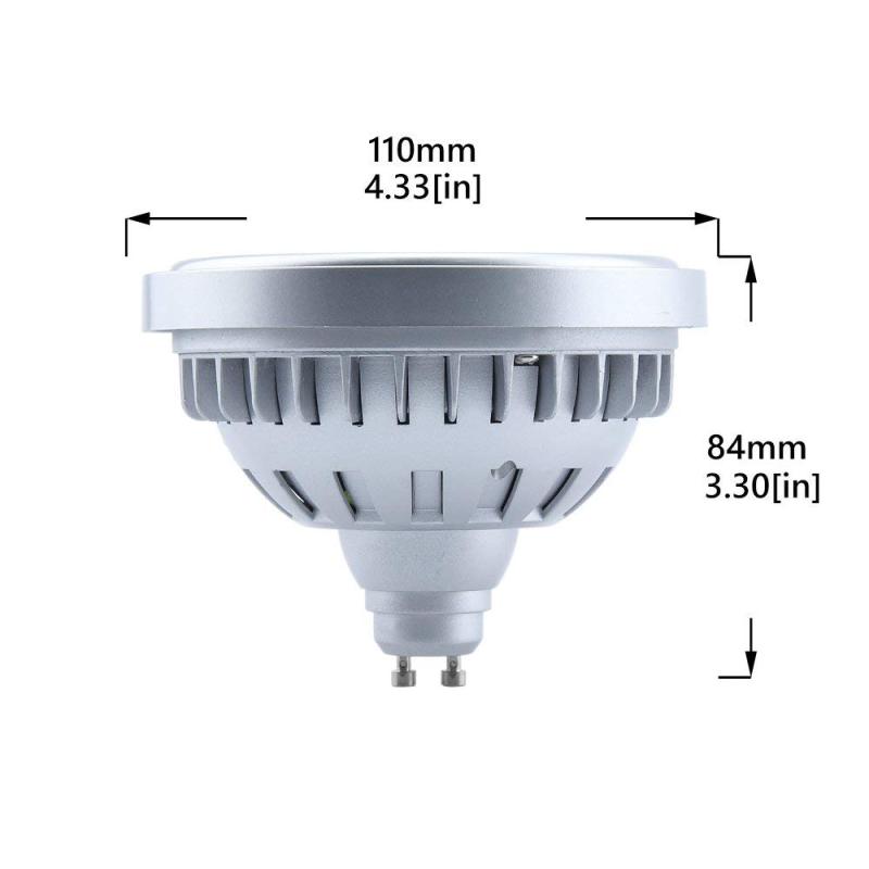 AR111 GU10 LED Bulb 900 Lumens 12W 240V Dimmable LED 24 ° Beam Angle Replacement For 75W Halogen