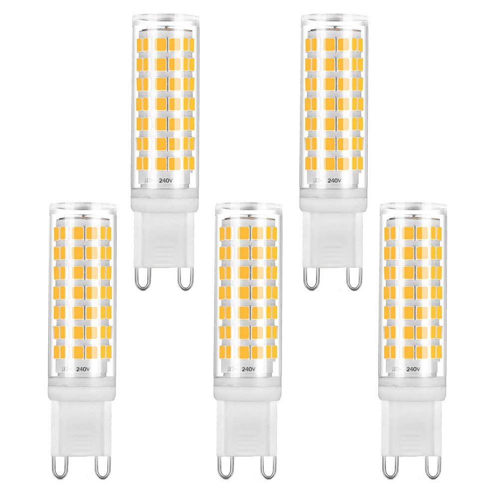 7W G9 No Flicker LED Dimmable Capsule Light Bulb, G9 Dimmable Bulbs, No Strobe, Flicker Free, 28W 33W 40W 50W Halogen Equivalent,  High Bright
