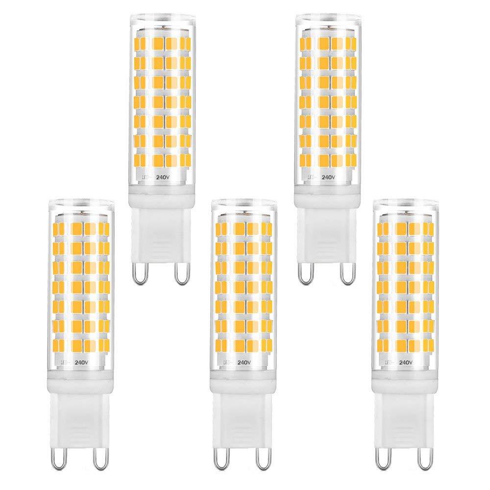 6W G9 No Flicker LED Dimmable Capsule Light Bulb, G9 Dimmable Bulbs, No Strobe, Flicker Free, 28W 33W 40W 50W Halogen Equivalent,  High Bright