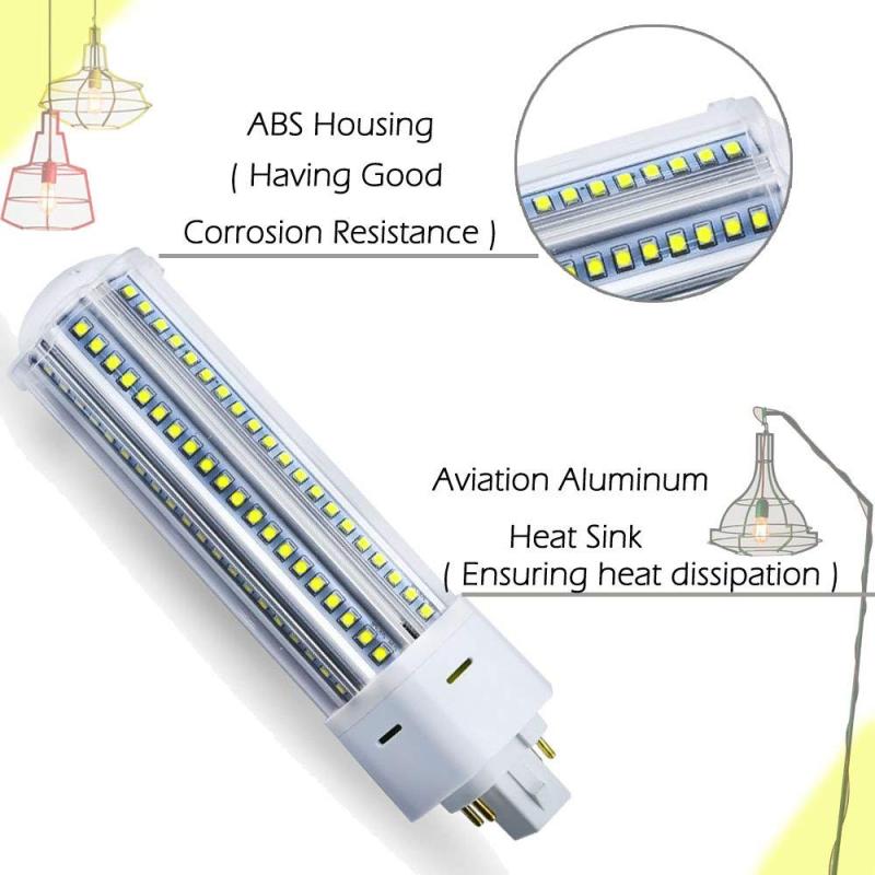 LED G24Q PL Lamp 4-Pin Universal Corn Light Bulb 42 Watt GX24 Compact Fluorescent Lamp Equivalent GX24Q Base for Warehouse Garage Home Lighting