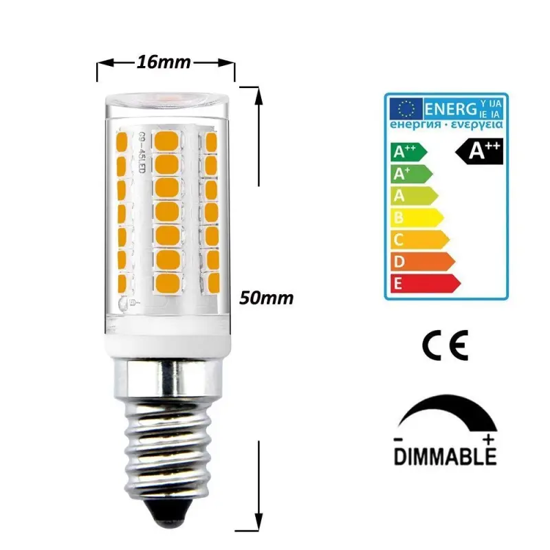 4W E14 Dimmable LED Light Bulb No Strobe, Flicker Free, 35W Halogen Lamp Equivalent, Small Edison Screw Energy Saving SES LED Candle Bulbs  (4-Pack)