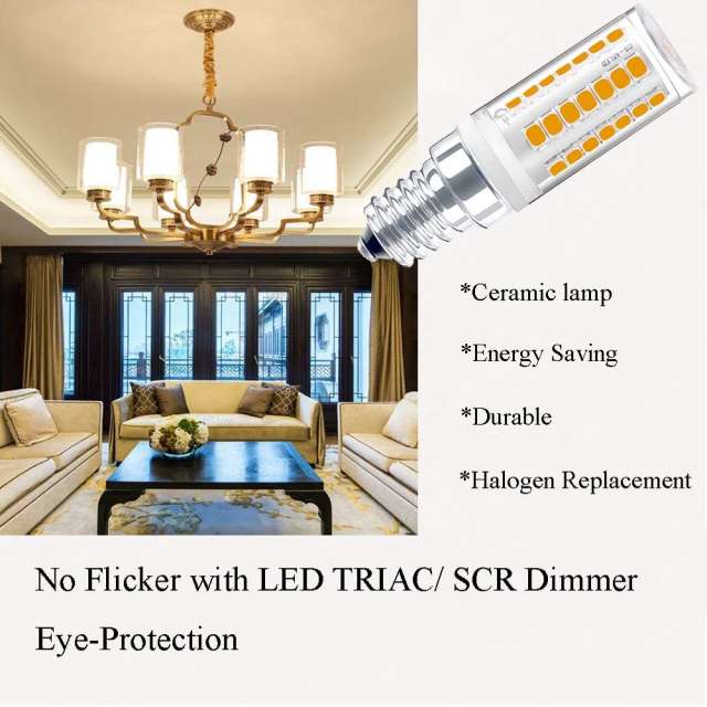 4W Dimmable E12 LED Candelabra Chandelier Bulb 120V T3/T4 E12