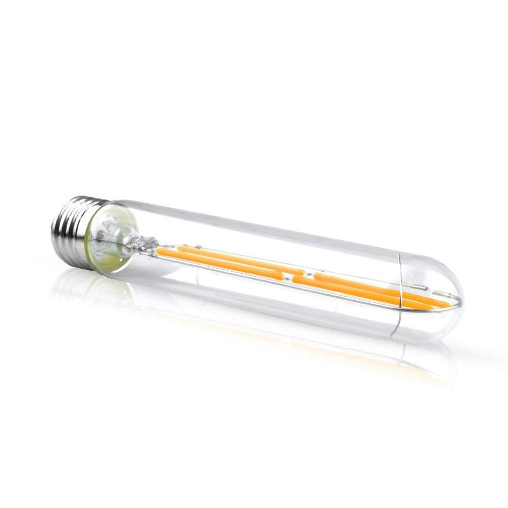 Dimmable T10 LED Filament Light Bulbs 8 Watts T10 LED Tubular Bulb 120V LED Tube Bulb Medium E26 Base 80 Watt Incandescent Equivalent (3-Pack)