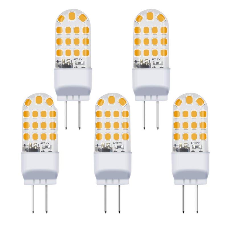 3.5W GY6.35 LED Bulb 12V AC/DC Bi-Pin Base GY6.35/G6.35 LED Light Bulb 35W Halogen Replacement (5-Pack)