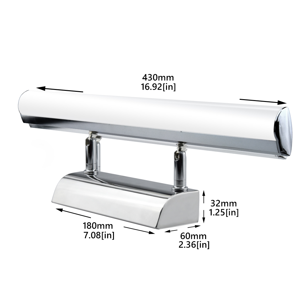 Mirror Wall Light Bathroom Wall Sconce Lamp with Switch Adjustable 7W 43CM / 9W 57CM（1-Pack）