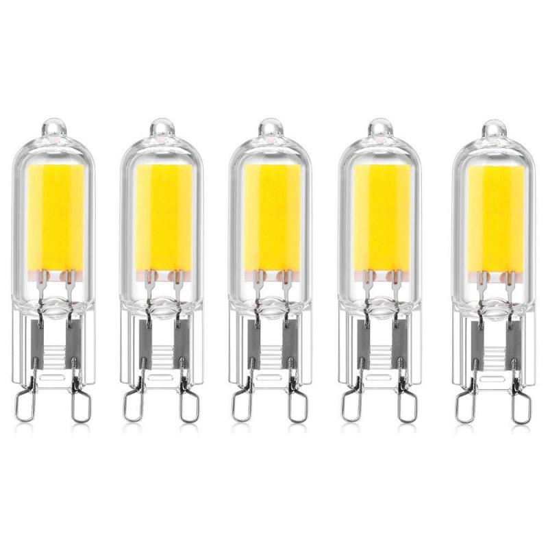 G9 LED Bulbs Halogen Capsule Bulbs 10W 15W 18W 20W Replacements, 200 Lumens,G9 Capsule Bulbs for Chandelier, Desk Lamp (Not Dimmable, 5-Pack)