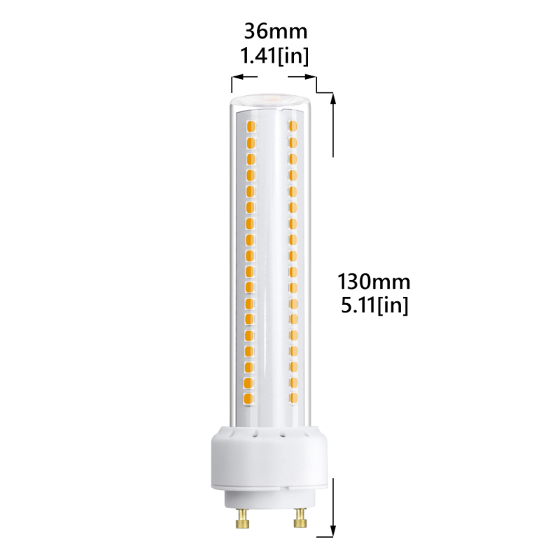 GU24 Base LED Bulb 12W GU24 2 Pin LED Corn Light Lamps 26W CFL/Compact Fluorescent Lamp Replacement (Remove/Bypass the Ballast, 3-Pack)