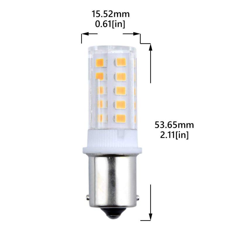 3W Ba15s LED Light Bulb 24V Single Connect SBC Small Bayonet Ba15s LED Replacement Lamp for Boat Truck Automotive Lighting Bulbs (2-Pack)