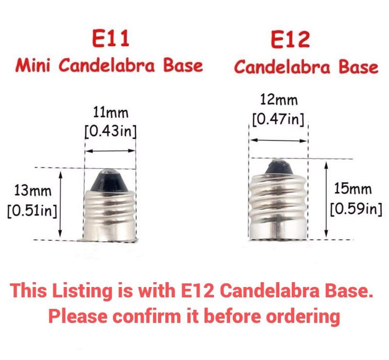 7W Dimmable E12 LED Mini Candelabra Bulb T3/T4 Candelabra Base Omni-Directional LED 50W Halogen Replacement Bulb ( 4-Pack)