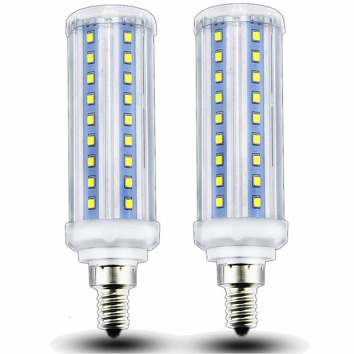 3-Way Dimmable T10 LED Candelabra Base LED Bulbs 10 Watt E12 Led Light Bulb Daylight 60W Equivalent Tubular Candle Corn Bulb