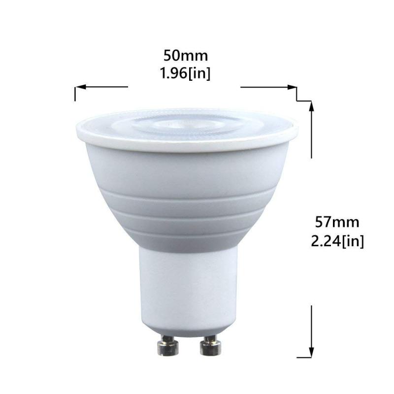 Bonlux 4-Pack 6W MR16 GU10 LED Bulbs 50W Halogen Lamp Replacement 40 Degree COB Chip High Brightness GU10 Fitting LED Spotlight Light Non-dimmable