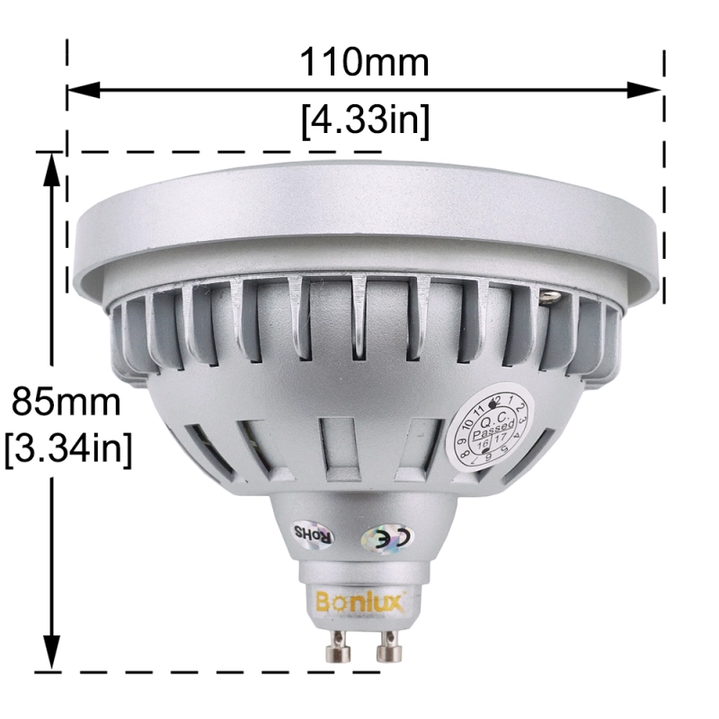 LED AR111 GU10 Light Bulb CREE COB Chips 75w Halogen Bulb Replacement GU10 Base Spotlight Bulb for Recessed Ceiling Downlight Track Lighting Fixture