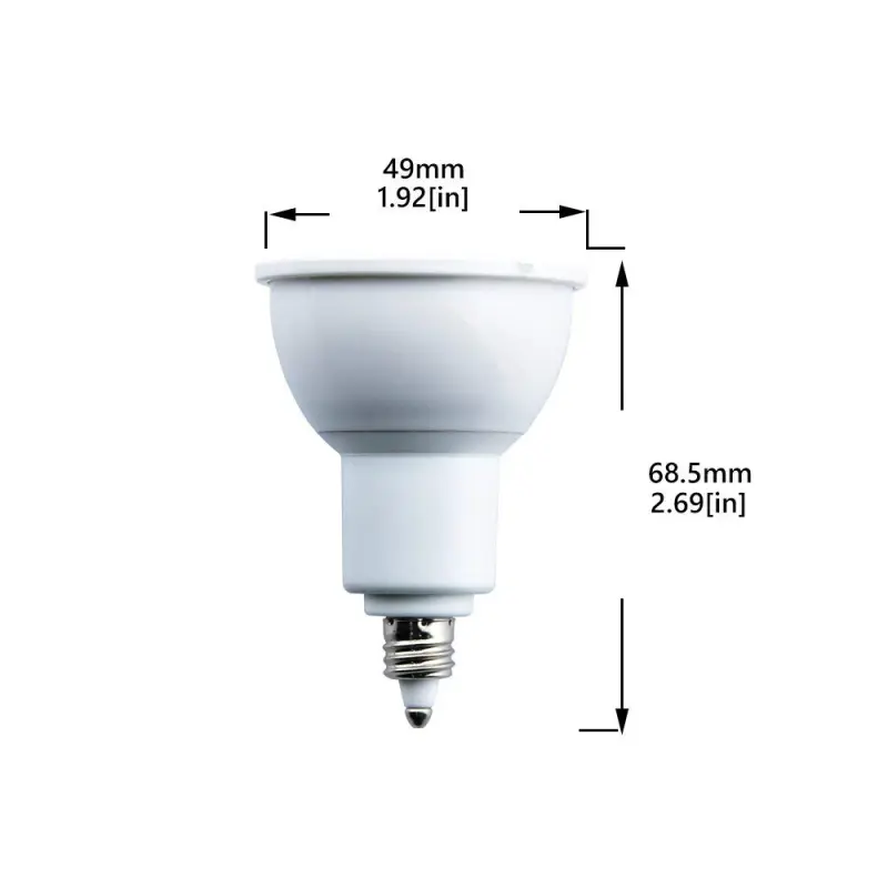 E11 LED Bulb 50W Mini Candelabra Base Halogen Equivalent, 5w LED E11 Dimmable Bulb, 120° Beam Angle E11 Spotlight COB Led Light Bulbs